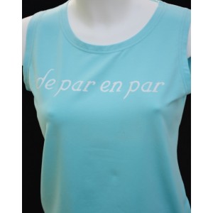 DEBARDEUR " DE PAR EN PAR " TURQUOISE