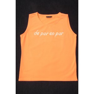 DEBARDEUR " DE PAR EN PAR "  MANDARINE